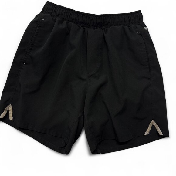 Bear Bottom Shorts Mens Small Black Stretch Running Gym Drawstring 5.5 Inseam - Picture 1 of 6